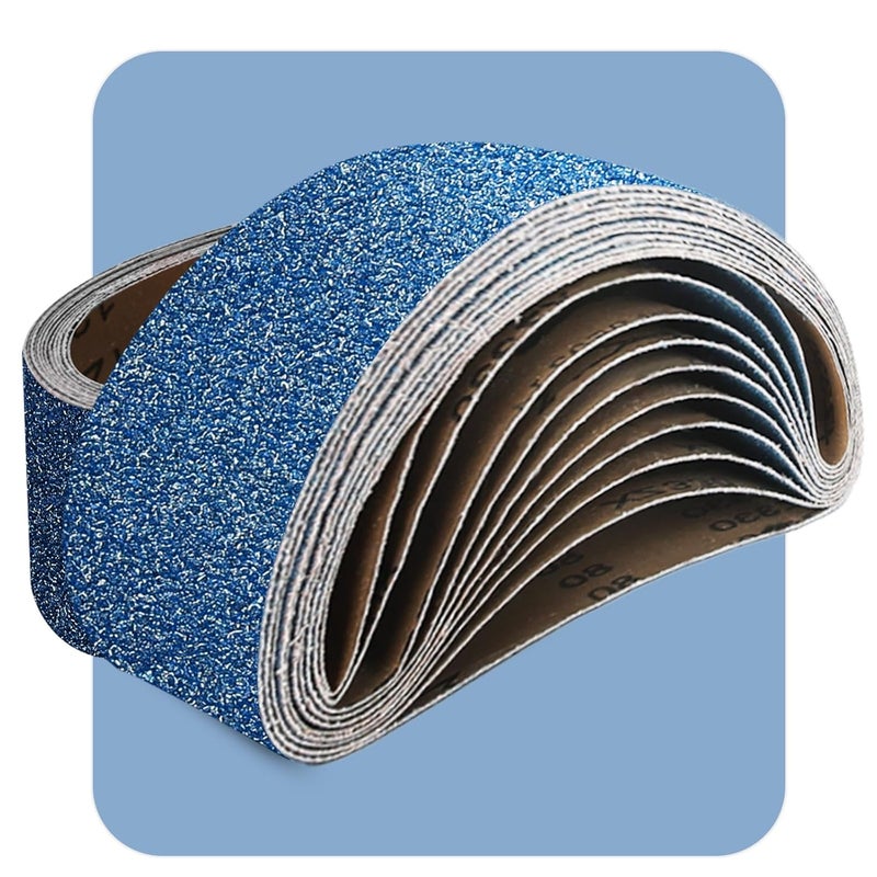Clebay 3x21 Inch Sanding Belts 20 Pcs 40 Grits Heavy Duty Belt Sander Zirconia Belt Sander Paper for Wood, Metal, Stainless Steel, Automotive, and Furniture - Image 1